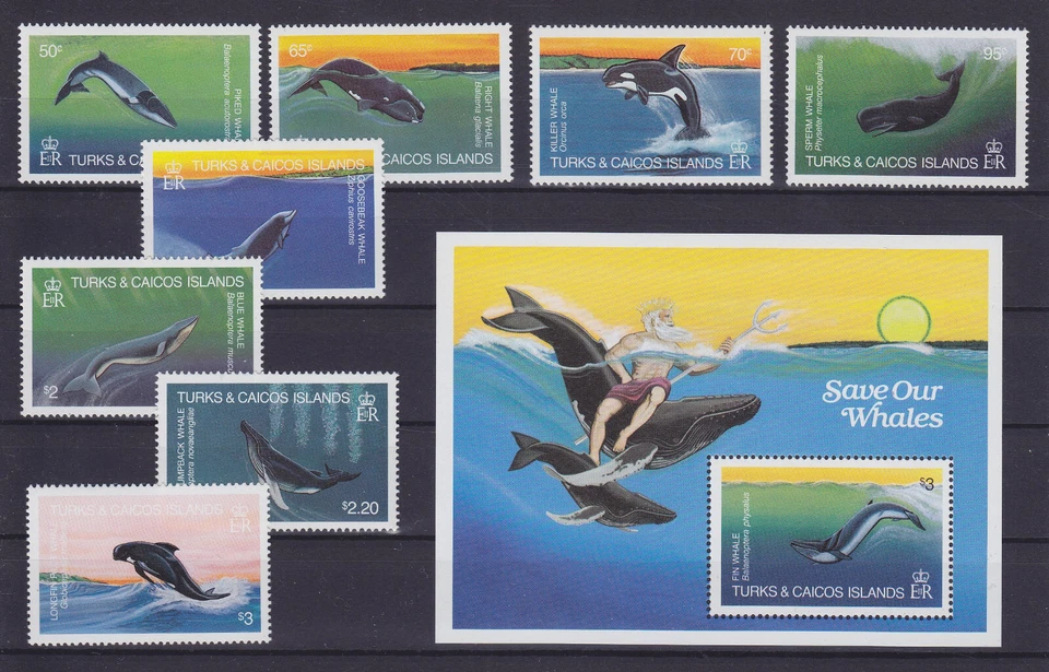 TURKS & CAICOS, WALES, 1983, Mi 634-641, БЛОК 44, MNH ** - Изображение 1 из 1