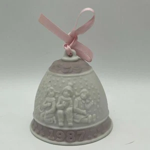 Campana de Navidad 1987 LLADRO Auténtica Retirada 5458 Rosa Adorno Colgante Como Nueva CAJA - Imagen 1 de 8