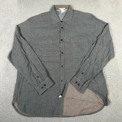 Рубашка мужская Carbon 2 кобальтовая размер XL синяя серая клетчатая с карманами на пуговицах с подкладкой ДЕФЕКТ - Изображение 1 из 4