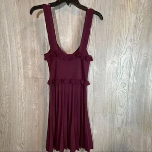 Abito da donna Zara melanzane lavorato a maglia arricciate taglia small - Foto 1 di 8