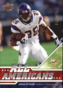 2009 Upper Deck Draft Edition Green 350 #286 Adrian Peterson AA/350