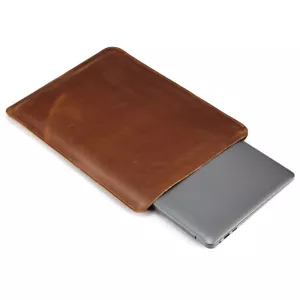 Genuine Leather Laptop Sleeve Case Tablet Protection Bag for 16.2" MacBook Pro - Picture 1 of 24