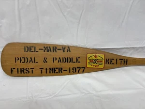 Vintage Pfadfinder Kanu Paddel - Pedal & Paddel 50 Miler Award 1977 DEL-MAR-VA - Bild 1 von 8