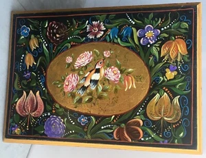 Hand Painted Life Floral on Wood. Vintage timeless imagery. One of a kind - Picture 1 of 11