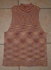NEW Marled Brown Sz Jr XL Casual or Dress Stretchy Sleeveless Mock Neck Sweater - Picture 1 of 2