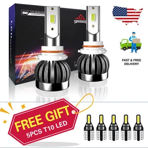 Kit de bombillas de faros LED 9005/HB3 luz alta blanco diamante 6000 k coche + regalos - Imagen 1 de 8