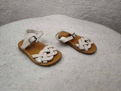 Sandalia Cole Haan Niño Pequeño 5 Blanco Marrón Sintético Entrecruzado Correa de Tobillo Abierta a Foto 1 de 4