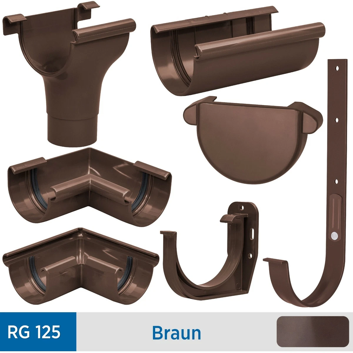 BUXIMN Dachrinnenaufhänger 12,7 Cm - Versteckte Haken Für Aluminiumrinnen | K-Style, Robust