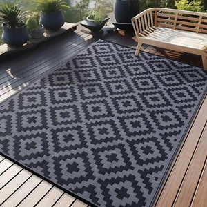 Waterproof Outdoor Rug 6x9 ft, Outdoor Plastic Straw Rug for Camping, RV Mat ... - Picture 1 of 7