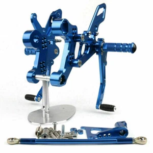 Blue Adjustable Rearsets Foot Pegs Rear Set For Yamaha MT-09 FZ-09 2014-2016 - Picture 1 of 4