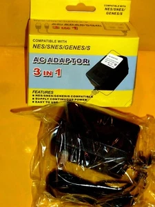 NES , SNES & GENESIS  POWER SUPPLY  3 IN 1  BRAND NEW UNOPEN BOX - Picture 1 of 3