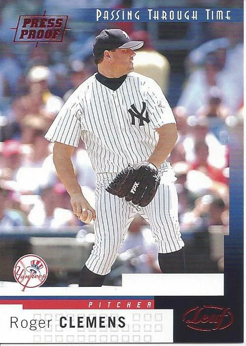 2004 Leaf Press Proof Red Roger Clemens 264 Yankees - Image 1 of 2