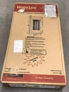 Square D HomeLine 100A Main Breaker Panel Value Pack w/ 5 breakers, 48-circuits - Picture 1 of 7