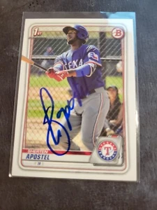 2020 Bowman Baseball Sherten Apostel 1st RC Rookie Card Signed IP Auto QTY MLB - Picture 1 of 2