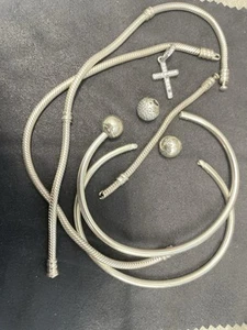 Lot Of Damaged Pandora Silver Jewelry - Picture 1 of 6