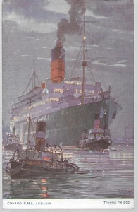 CUNARD RMS ANDANIA COLOUR UNUSED POSTCARD MY REF 6266 - Picture 1 of 1