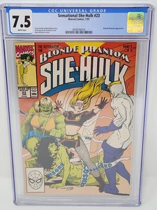 MARVEL THE SENSATIONAL SHE HULK #23 GRADED CGC 7.5 RETURN OF THE BLONDE PHANTOM - Picture 1 of 6