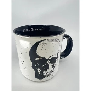 Prima Design Skelett im Schrank Becher 16 Unzen Kaffeebecher "Schwarz wie meine Seele" - Bild 1 von 5