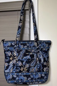 Vera Bradley Windsor blau Medium Schultertasche Handtasche Paisley doppelte Riemen 14x12" - Bild 1 von 9
