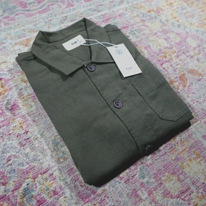 Folk Simpson Linen Over Shirt Jacket Size 5 Khaki XL RRP £155 YMC Norse CP Toast - Picture 1 of 6