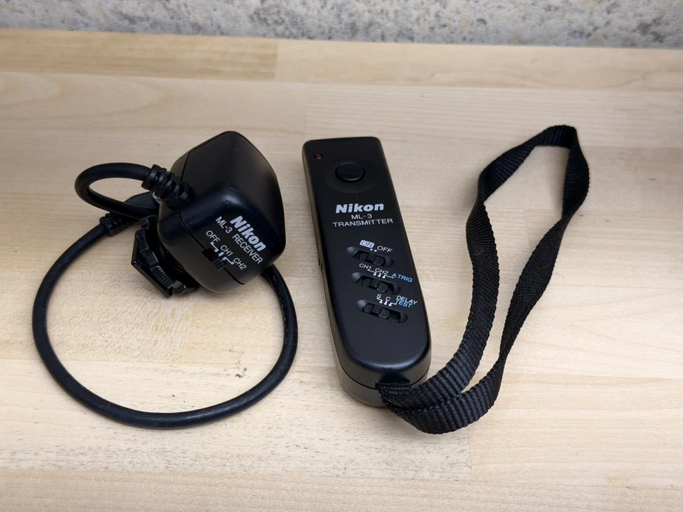 Juego de control remoto inalámbrico Nikon Modulite ML-3 para D3 D4 D5 D810 D500 - Probado Foto 1 de 1