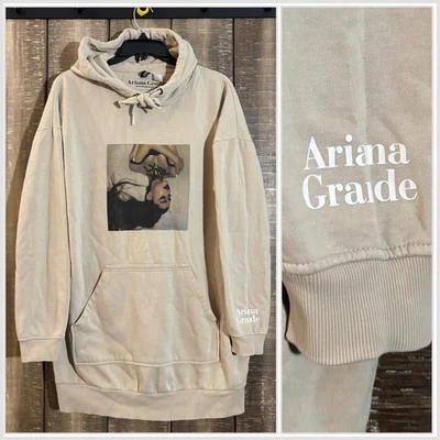 Sudadera con Capucha Ariana Grande x H&M 2019 Tostada Pequeña Thank U Next Tour Usada en Excelente Condición Foto 1 de 4