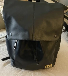 LXY Rucksack vegan weiches Leder schwarz Laptoptasche - Bild 1 von 15
