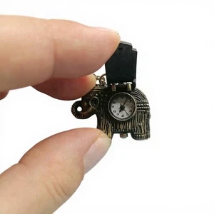Taschenuhr Elefant klein mit Kette  Geschenkbox Retro Taschenuhr Vintage NEU 501 - Bild 1 von 11