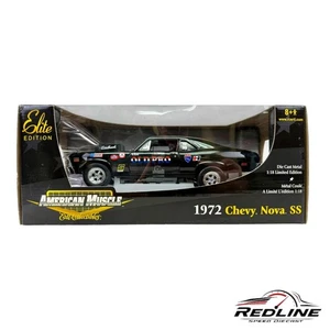 Ertl American Muscle Elite Edition 1972 Chevy Nova SS The OLD PRO Black 1:18 LN - Picture 1 of 6