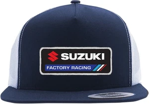 FX Suzuki Factory Snapback Mesh Hat Navy Blue 22-86404 - Picture 1 of 1