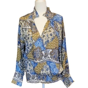 Lascana Smocked Boho Peasant Top Cottagecore New with tag Size 12 - Picture 1 of 13