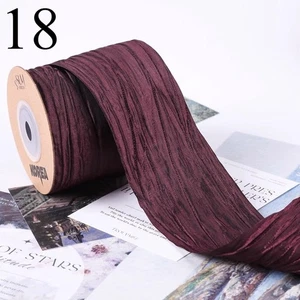 1 Yard 5cm Pleated Ribbon DIY Bow Hair Accessory Gift Packaging Ribboon Webbing - Picture 1 of 54