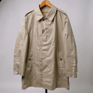 London Fog Herren Trenchcoat 44 L Beige Baumwollmischung Knopfleiste Longjacke - Bild 1 von 6
