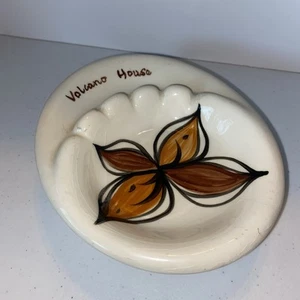 Vintage Volcano House Hawaii Pottery Ashtray Butterfly - Picture 1 of 6