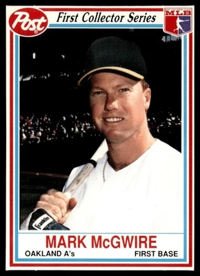 1990 Post Cereal Mark McGwire Oakland Athletics #12 - Image 1 of 2