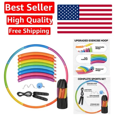 Aro de ejercicio con peso para adultos, aro de fitness ajustable de 2,2 lb y 2,8 lb, 8 detalles... Foto 1 de 4