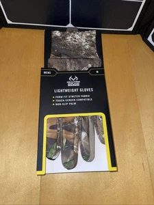 RealTree Edge Leaf Camo Lightweight Gloves Form Fit Non Slip Palm Mens Med. New! - Picture 1 of 3
