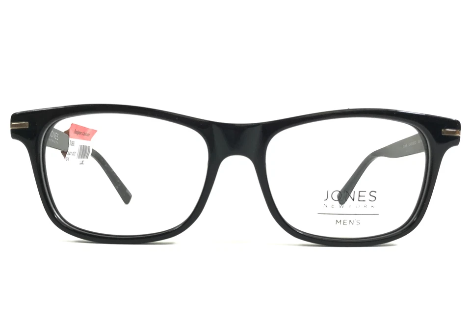 Armações de óculos Jones New York DVJ950 PRETO/DOURADO retangular aro completo 52-16-145 - Imagem 1 de 4