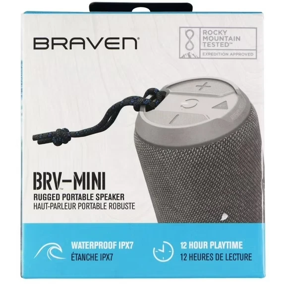 Altavoz portátil resistente Braven MINI - gris (BBRVSBS40 REV C) Foto 1 de 3