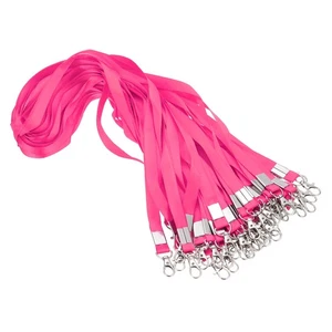 48cm Lanyards Bulk 100PCS Teacher Lanyards for ID Badges Keys Badge w Clip,Pink - Photo 1 sur 6