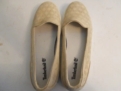Timberland 8,5 женские туфли бежевый плоскостях поношенный отличном - Изображение 1 из 4