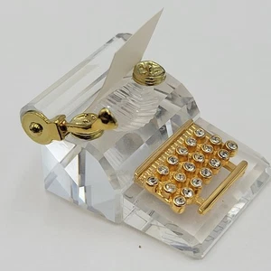 Máquina de escribir Swarovski 1997 Crystal Memories con papel retirada #208886 😊 - Imagen 1 de 9