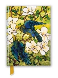 Hibiscus and Parrots Louis Comfort Tiffany Foil Journal Magnet Close Flame Tree - Picture 1 of 5