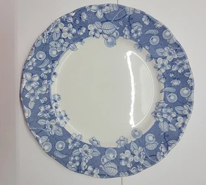 Grindley "Bryony" Dinner Plate - Flowers Berries - Blue White-BEAUTIFUL ELNC - Picture 1 of 8