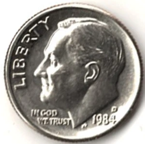 1984 D Clad ROOSEVELT DIME in BU CONDITION           stk 90 - Picture 1 of 4