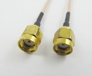 1pcs RP-SMA Male to RP-SMA Male RG316 Coaxial Cable Jumper RF Pigtail 6in 15cm - Picture 1 of 1