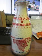 WAR SLOGAN Indianapolis, IND. 2-Color RPQ Milk Bottle N & S America INDIANA IN