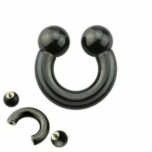 Herradura Pesada Calibre 8 1/2" Titanio Negro Interno 6mm Bolas - Imagen 1 de 4