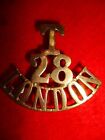 T/28/LONDON - 28th Battalion London Regiment Brass Shoulder Title WW1