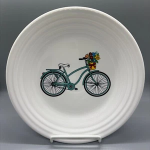 Fiesta Vintage Bicycle Luncheon Plate | Fiestaware Spring Flowers Basket Lunch - Picture 1 of 3